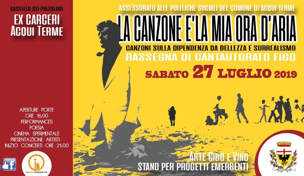 LA CANZONE È LA MIA ORA D’ARIA | Acqui Terme | 27 LUGLIO&nbsp;2019
